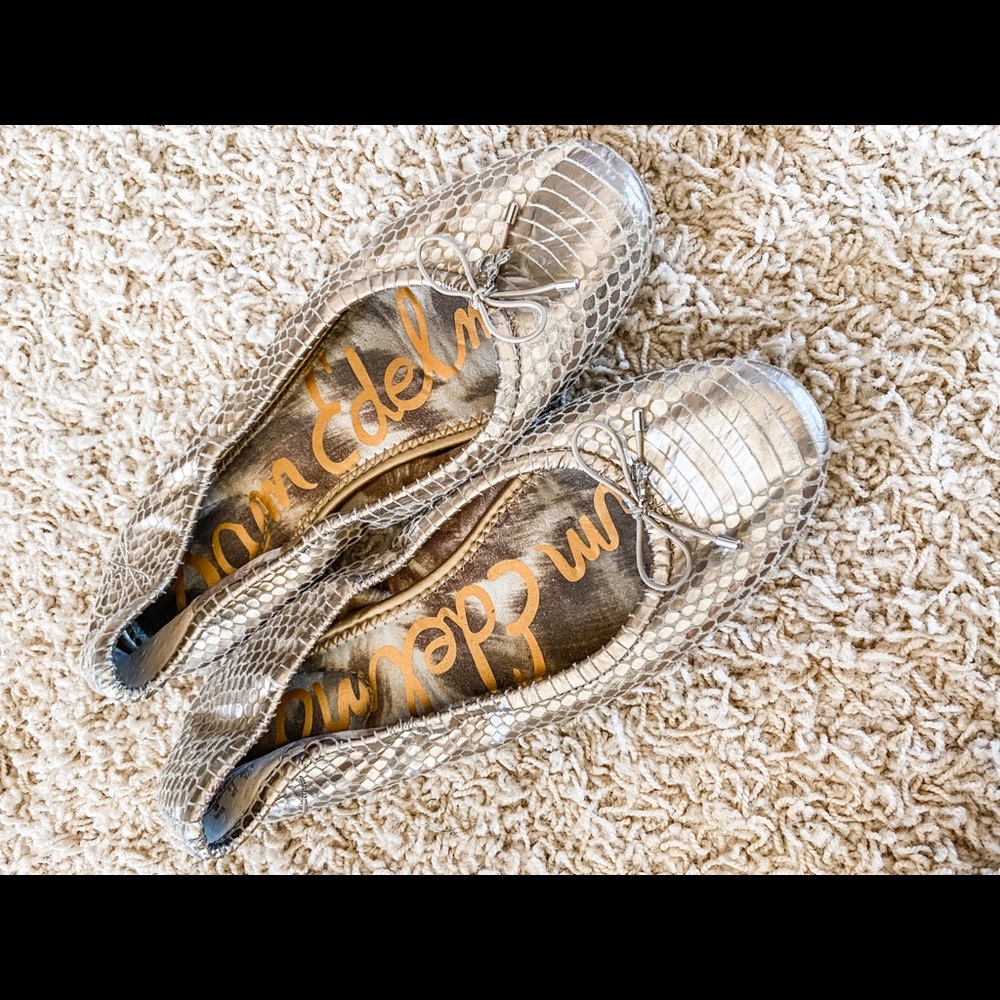 Sam Edelman Metallic Flats